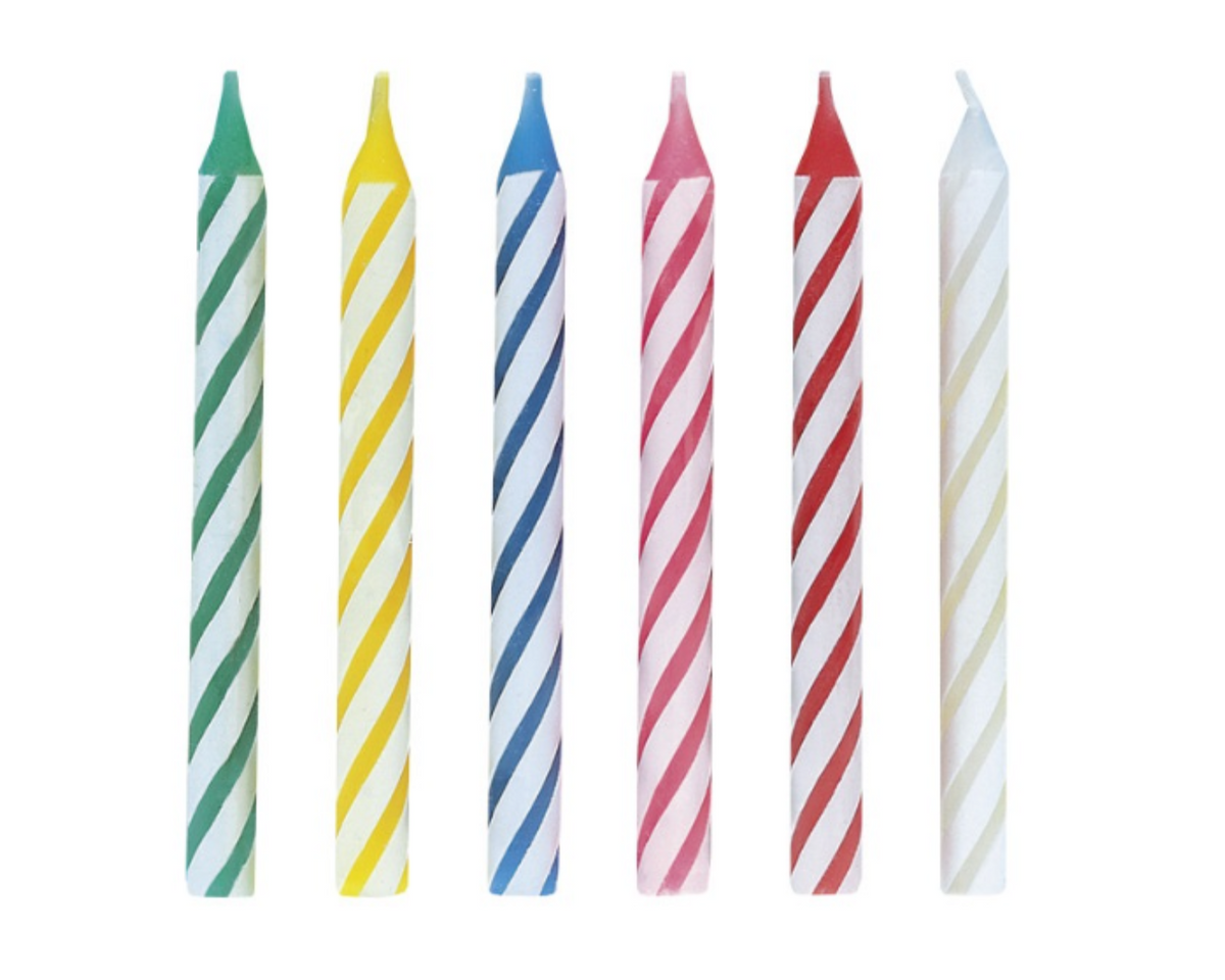 Multicolor Birthday Candles  24ct