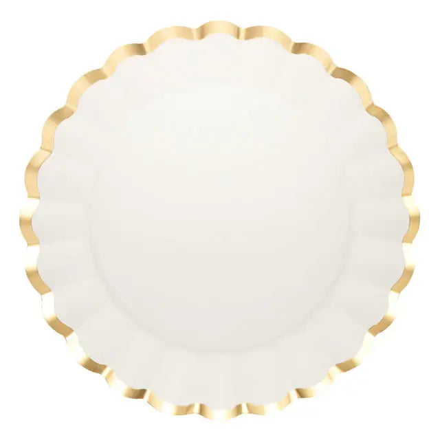 Charger Plate Gold &amp; White