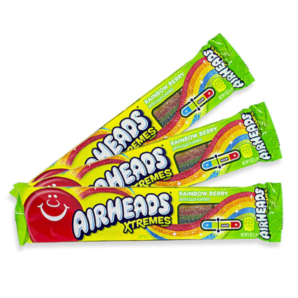 AIRHEADS XTREMES SOUR BELTS - RAINBOW BERRY
