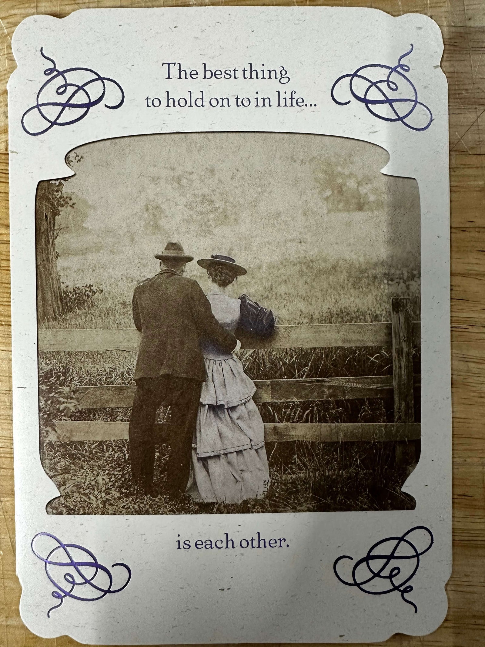 Anniversary Card - The Best Thing To Hold On To In Life