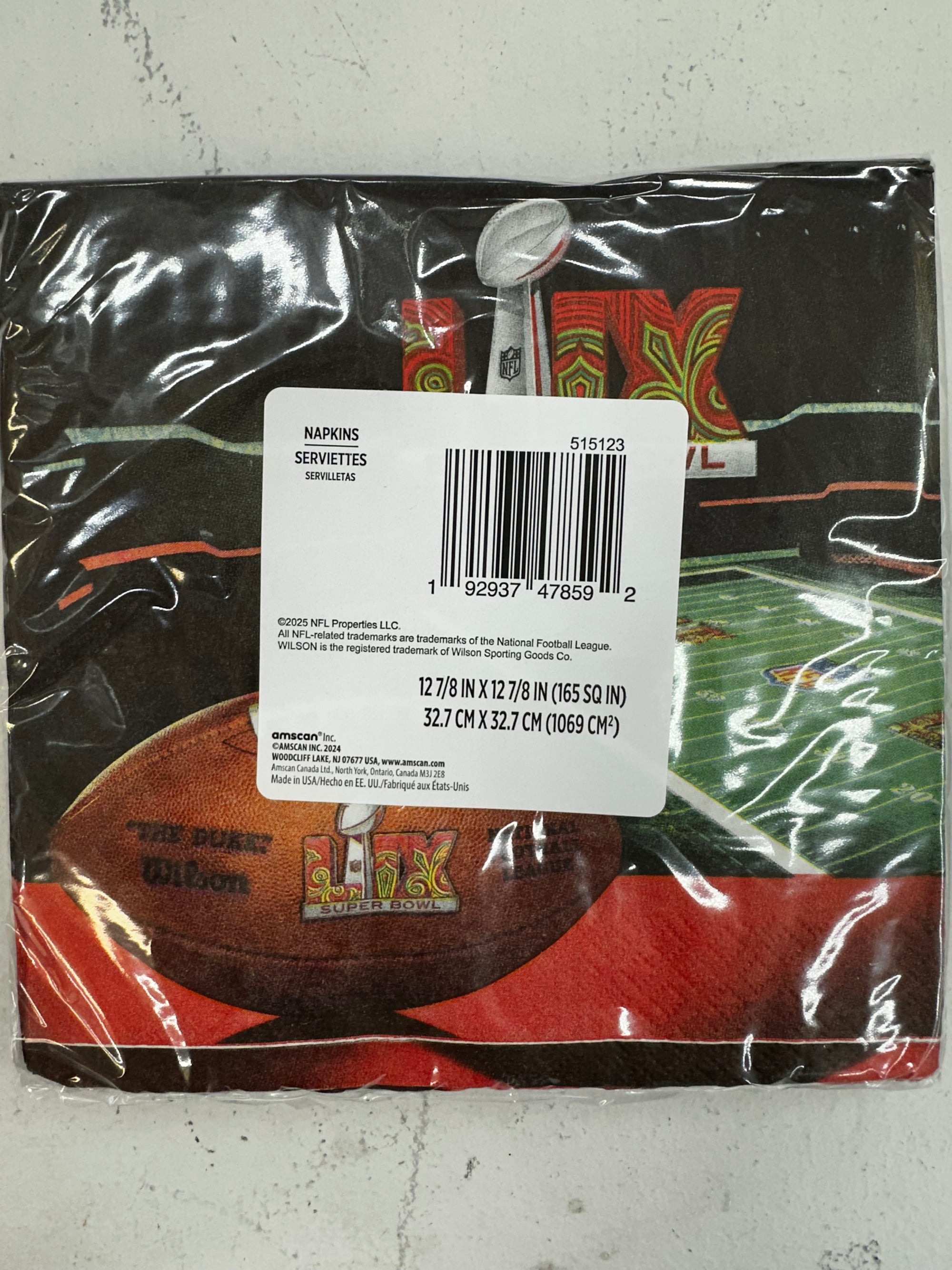 Super Bowl LIX Lunch Napkins 16ct