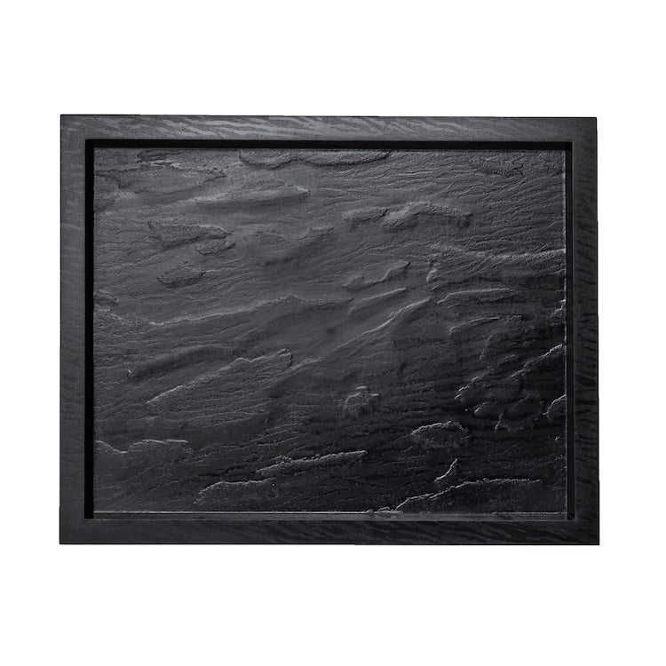 13.25″ x 10.6″ RUGGED FAUX SLATE TRAY – BLACK