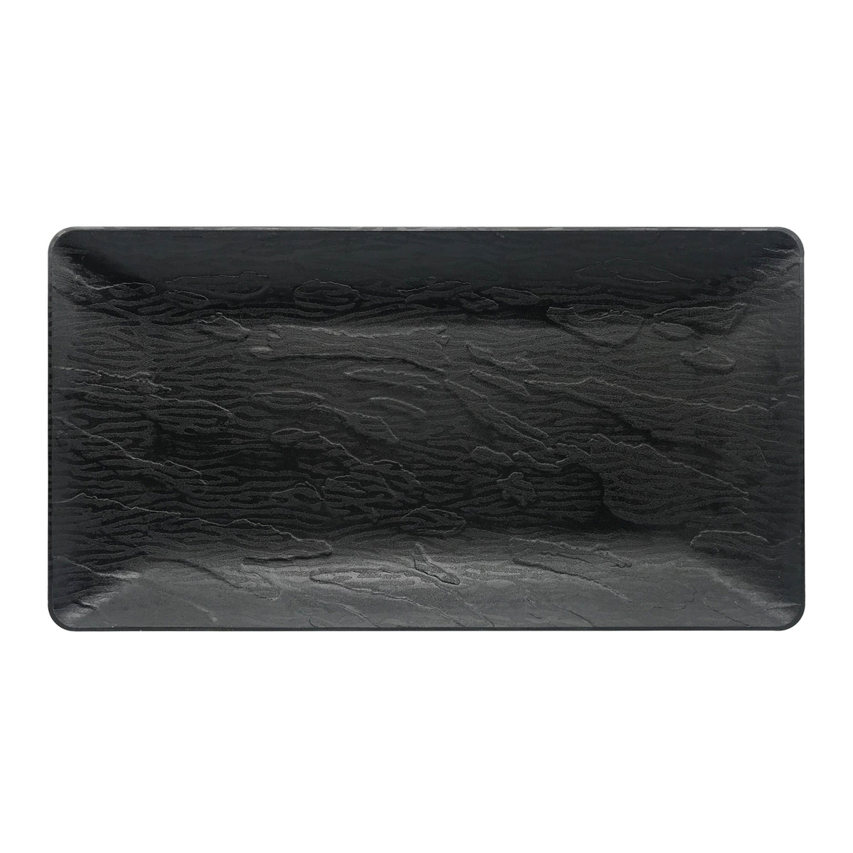 BLACK RUGGED FAUX SLATE TRAY 17″ x 9″