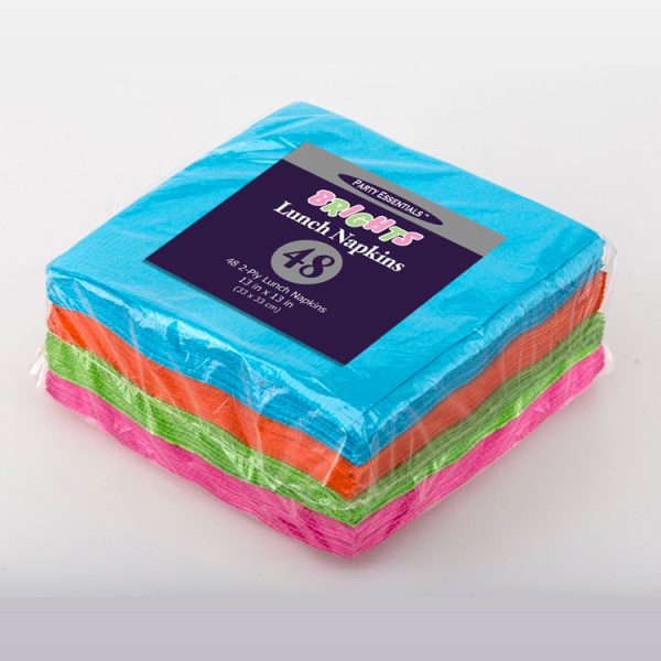 ASSORTED NEON LUNCH NAPKINS