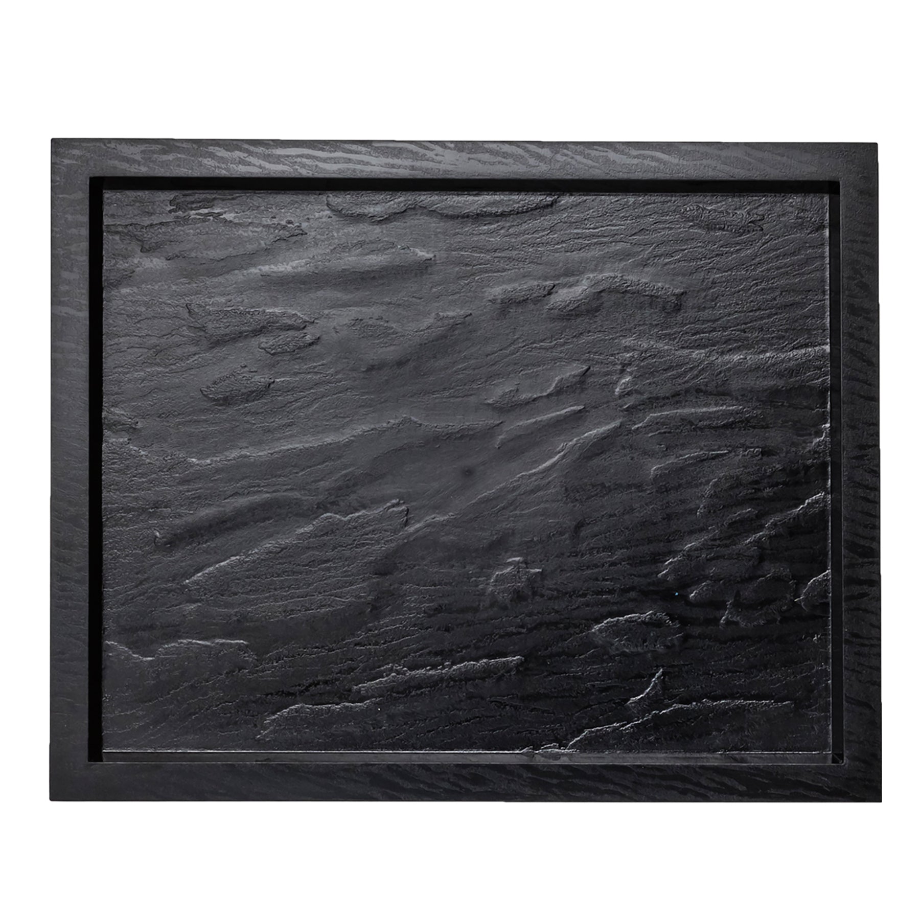 16.75″ x 12.4″ RUGGED FAUX SLATE TRAY – BLACK