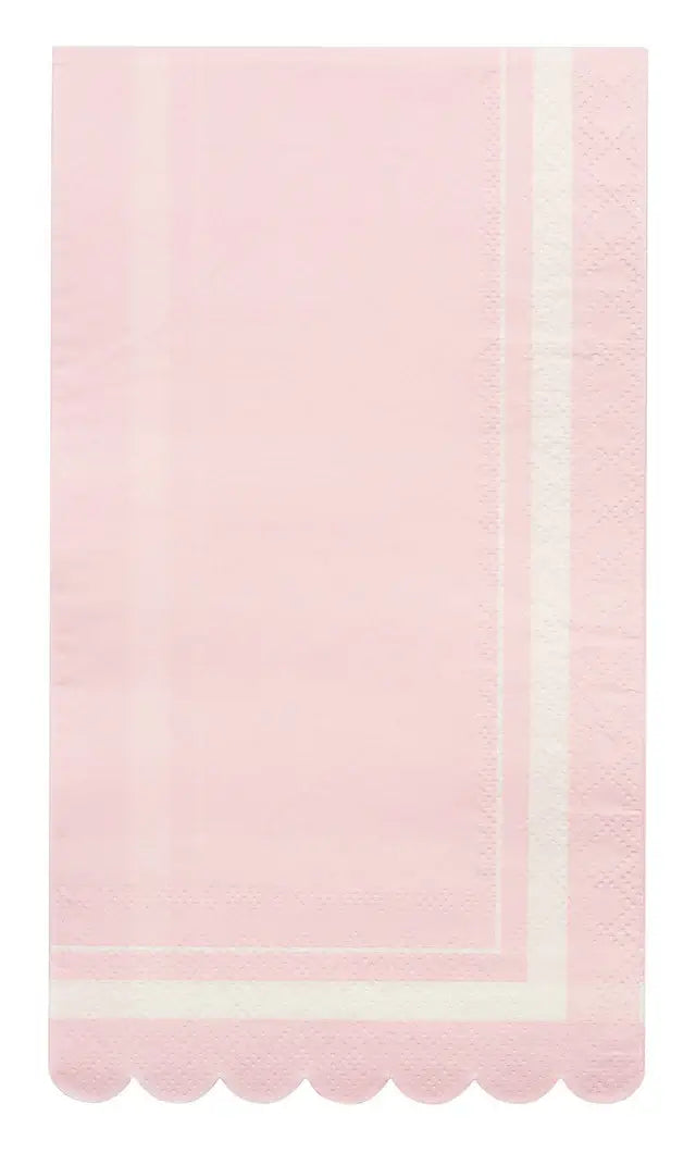 Guest Towel Scalloped Edge Blush