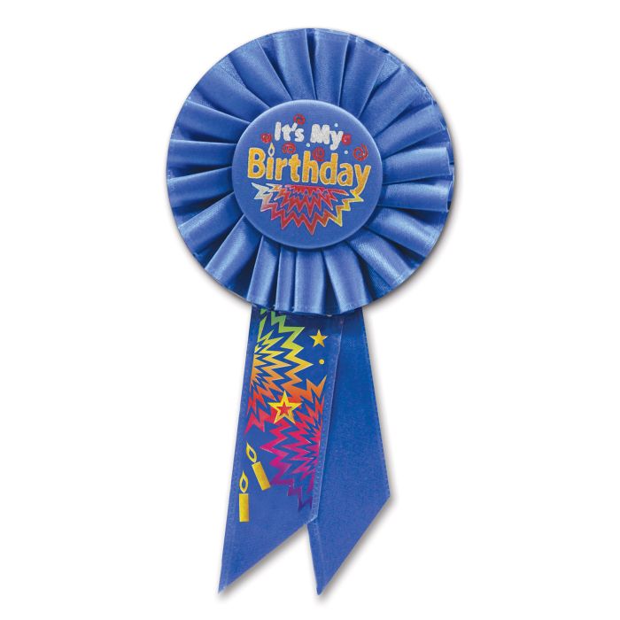 It's My Birthday Rosette - Blue