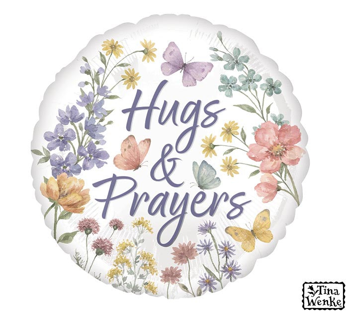 540 17" HUGS PRAYERS WILDFLOWER VALLEY FOIL BALLOON