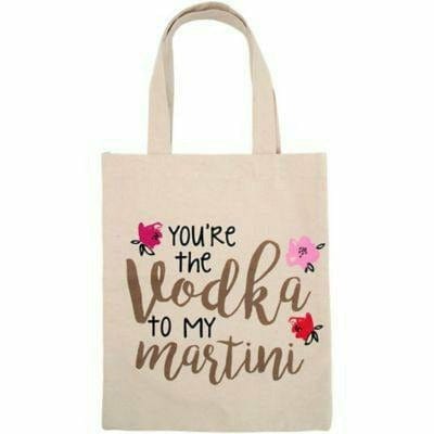 ABG Accessories HOLIDAY: VALENTINES You&#39;re the Vodka to My Martini Tote Bag Valentine&#39;s Day