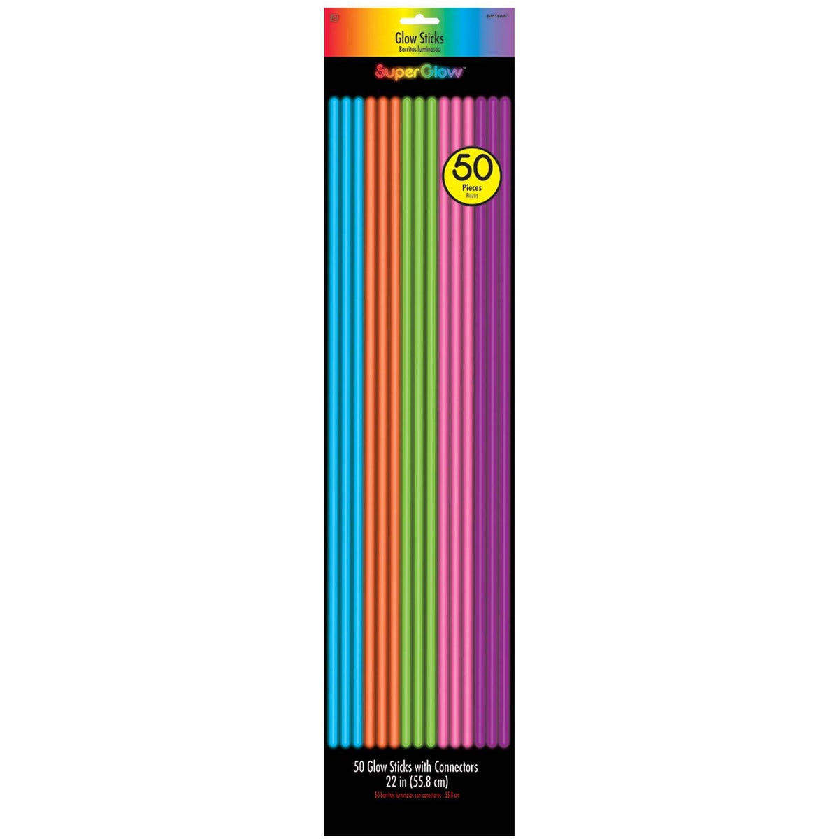 Amscan 22&quot; Glow Necklace Super Mega Value Pack - Multi Color