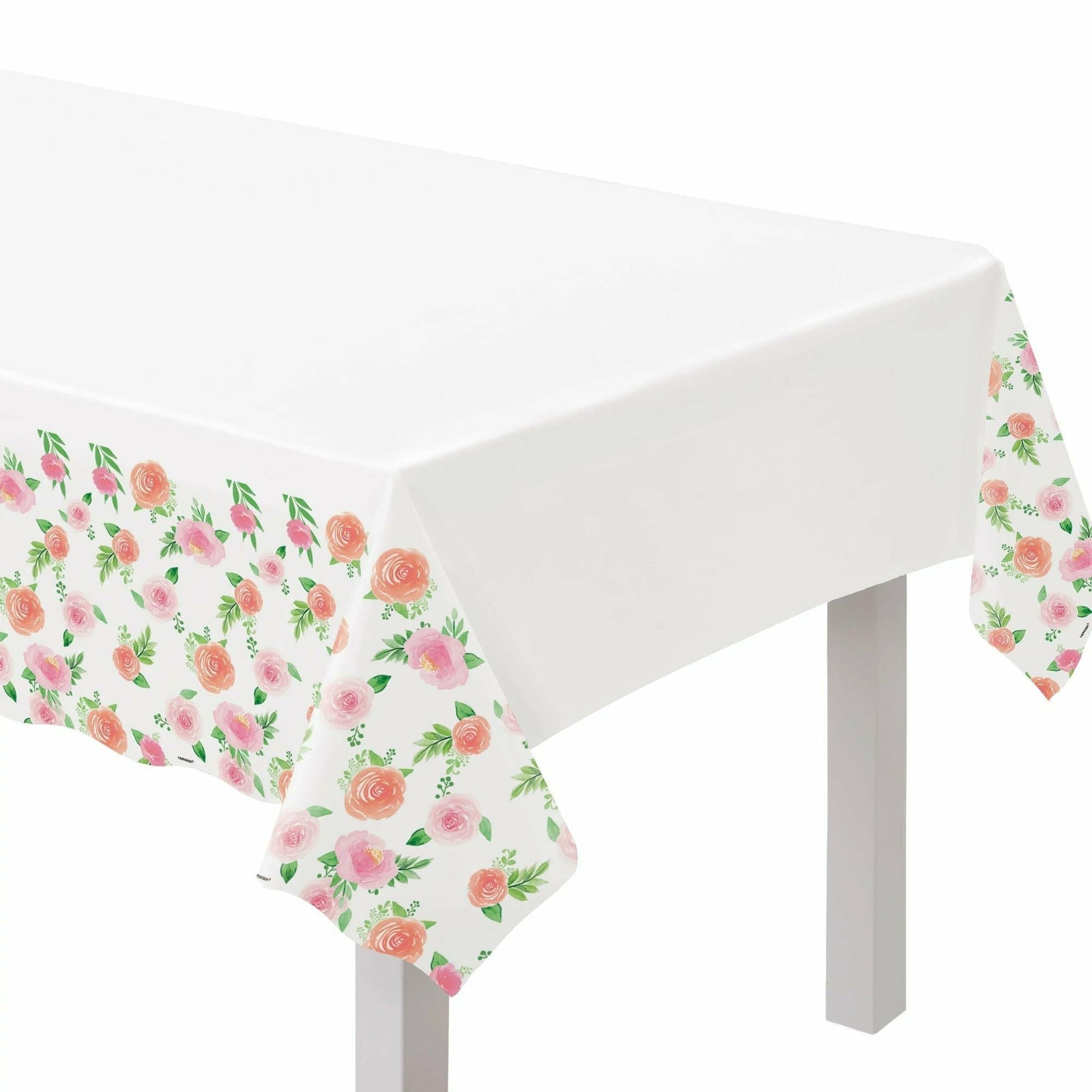 Amscan BABY SHOWER Floral Baby Plastic Table Cover w/ Scalloped Edge