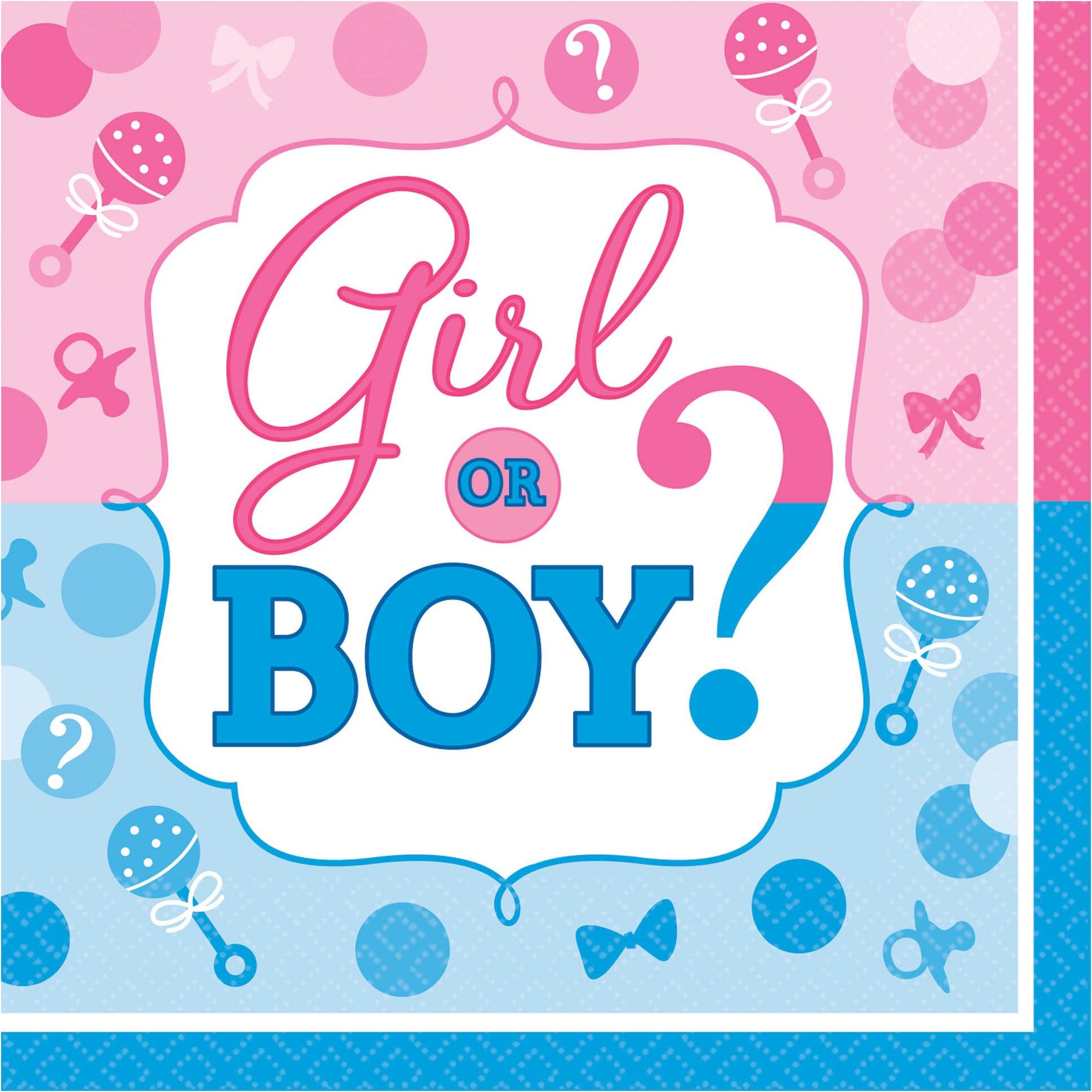 Amscan BABY SHOWER GIRL/BOY Beverage Napkins