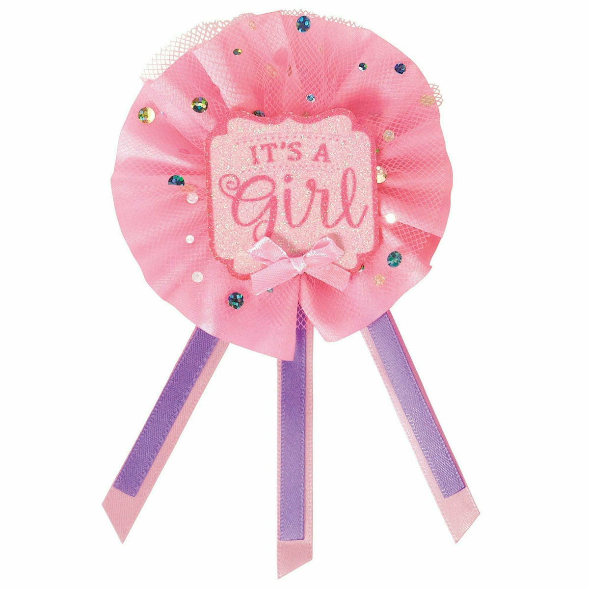 Amscan BABY SHOWER It&#39;s a Girl Fancy Award Ribbon