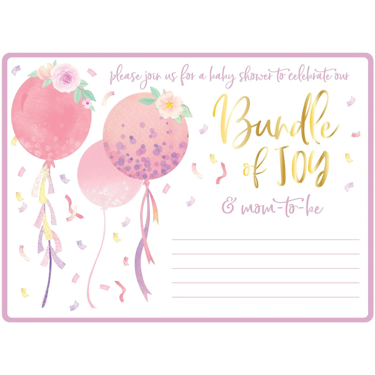 It&#39;s A Girl Jumbo Deluxe Invitations