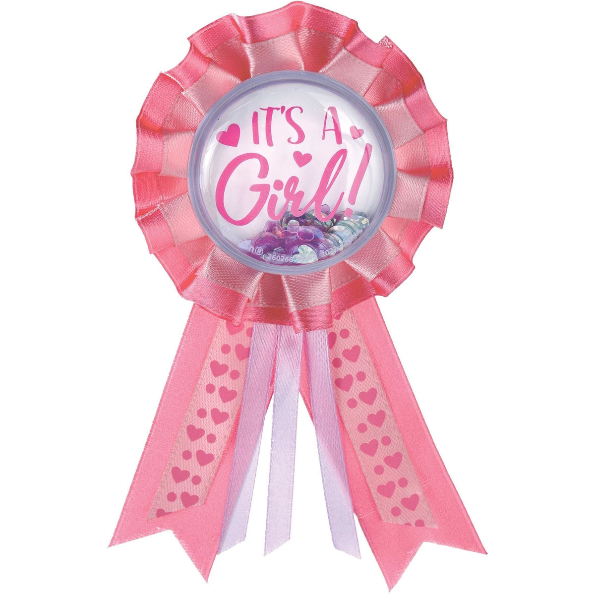 Amscan BABY SHOWER It&#39;s A Girl Shaker Award Ribbon