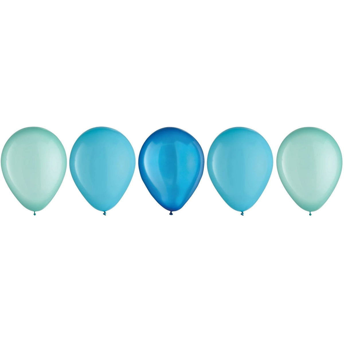 Amscan BALLOONS 11&quot; Latex Balloon Assortment - Aqua Blue