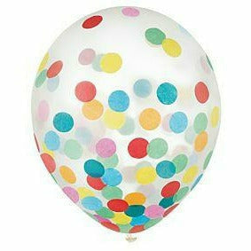 Amscan BALLOONS 964 12 INCH RAINBOW CONFETTI BALLOONS