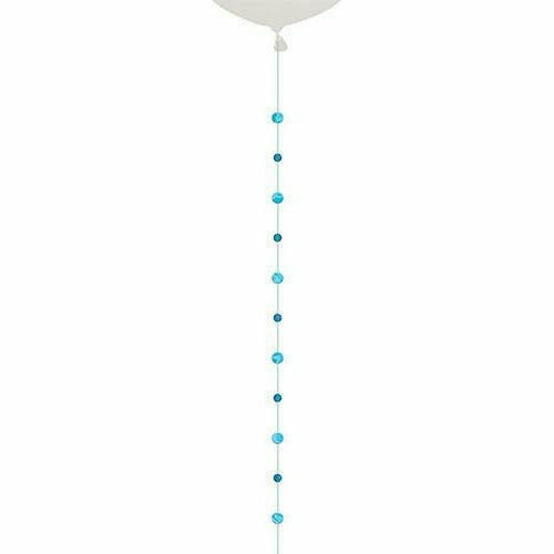 Amscan BALLOONS 970 Teal Circles Balloon Tail