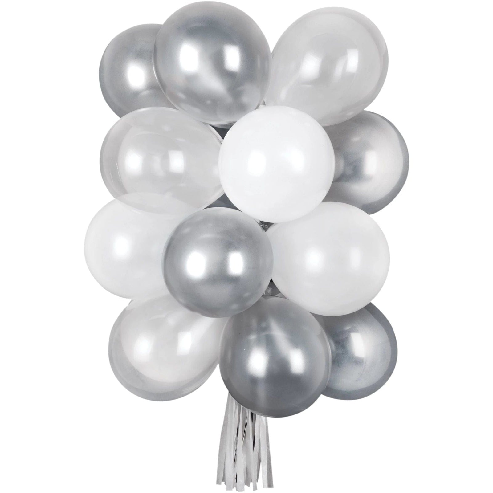 Amscan BALLOONS Air-Filled Chandelier w/ Tassel - Platinum