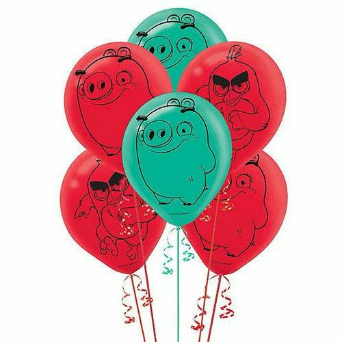 Amscan BALLOONS Angry Birds 2 Latex Balloons 6ct, 12&quot;