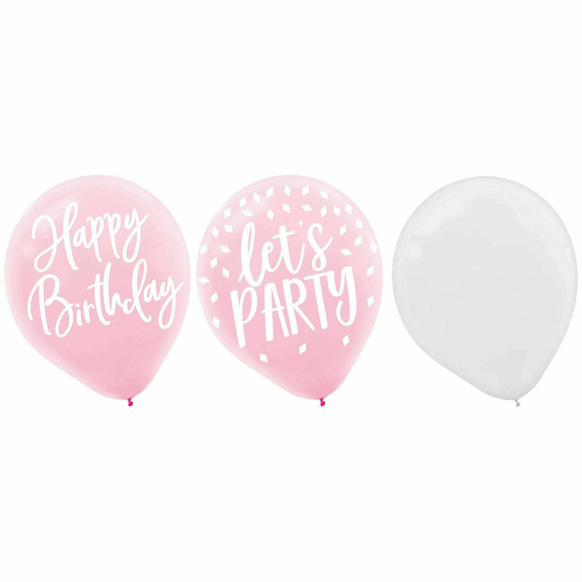 Amscan BALLOONS Blush Birthday Latex Balloons