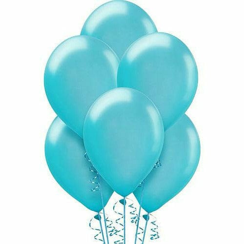 Amscan BALLOONS Caribbean Blue Pearl Latex Balloons 15ct, 12in