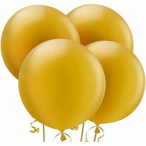 Amscan BALLOONS Gold Pearl Latex Balloons 4ct, 24&quot;