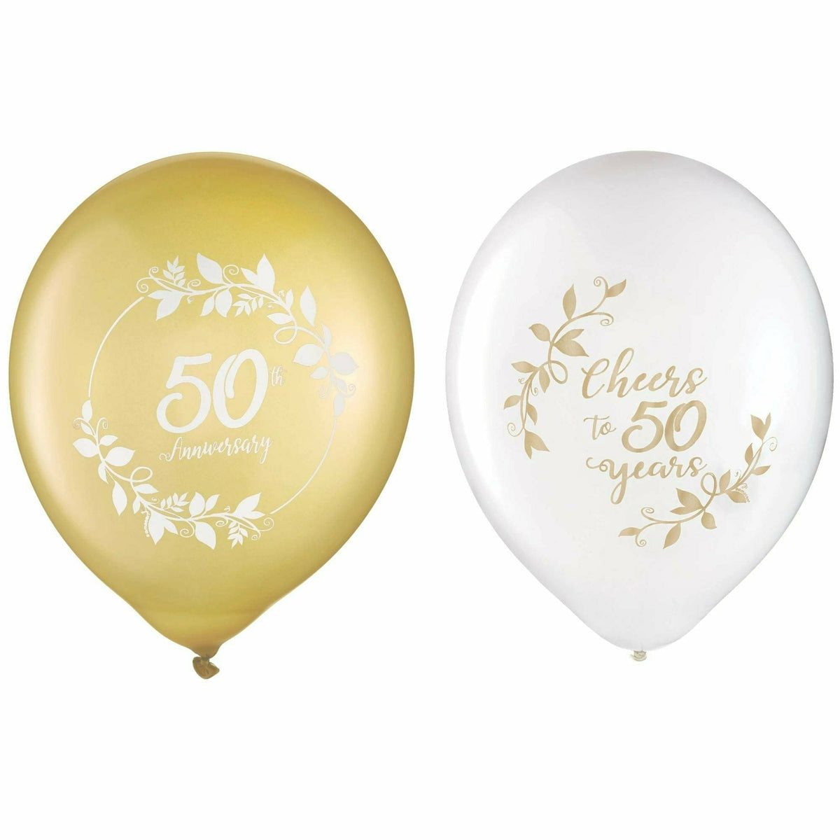 Amscan BALLOONS Happy 50th Anniversary Latex Balloons