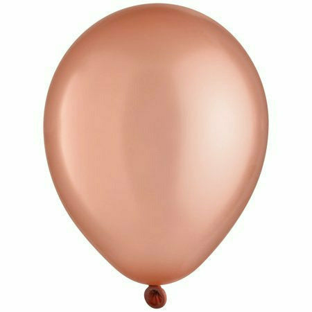 Amscan BALLOONS Rose Gold Pearlized Solid Color Bulk Helium Quality 12&quot; Latex Balloons, - 100 Count