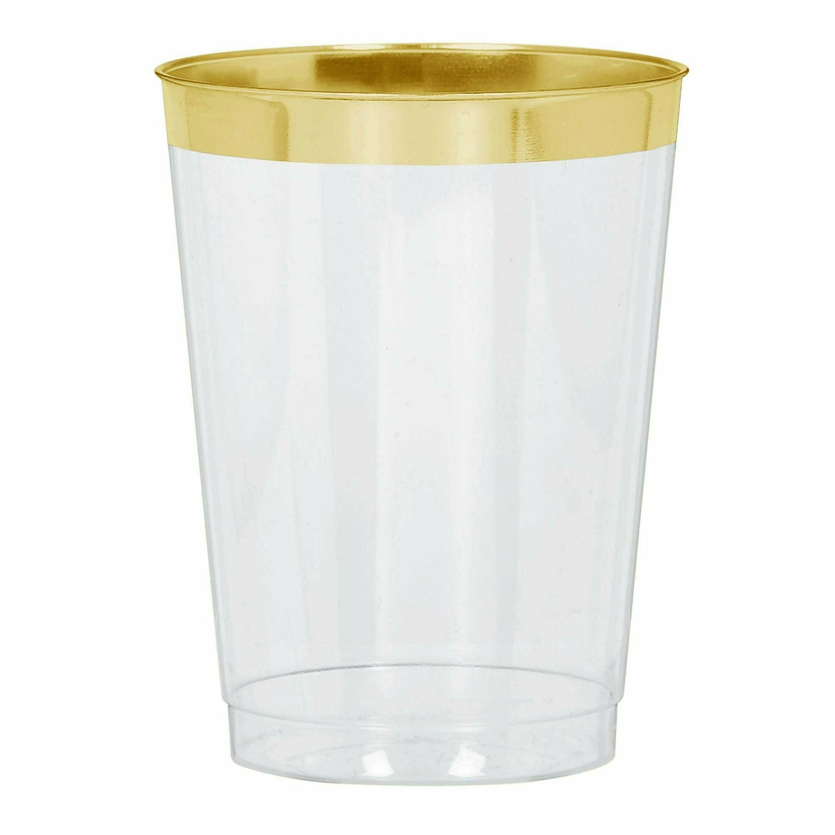 Amscan BASIC 10 oz Gold Trimmed Tumblers