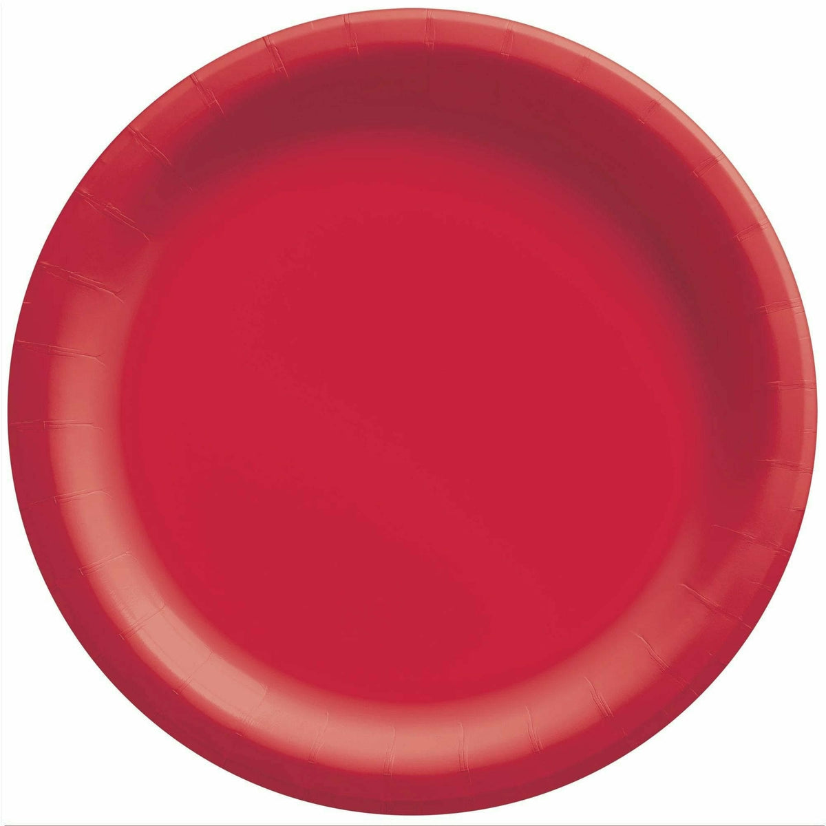 Amscan BASIC Apple Red - 8 1/2&quot; Round Paper Plates, 50 Ct.