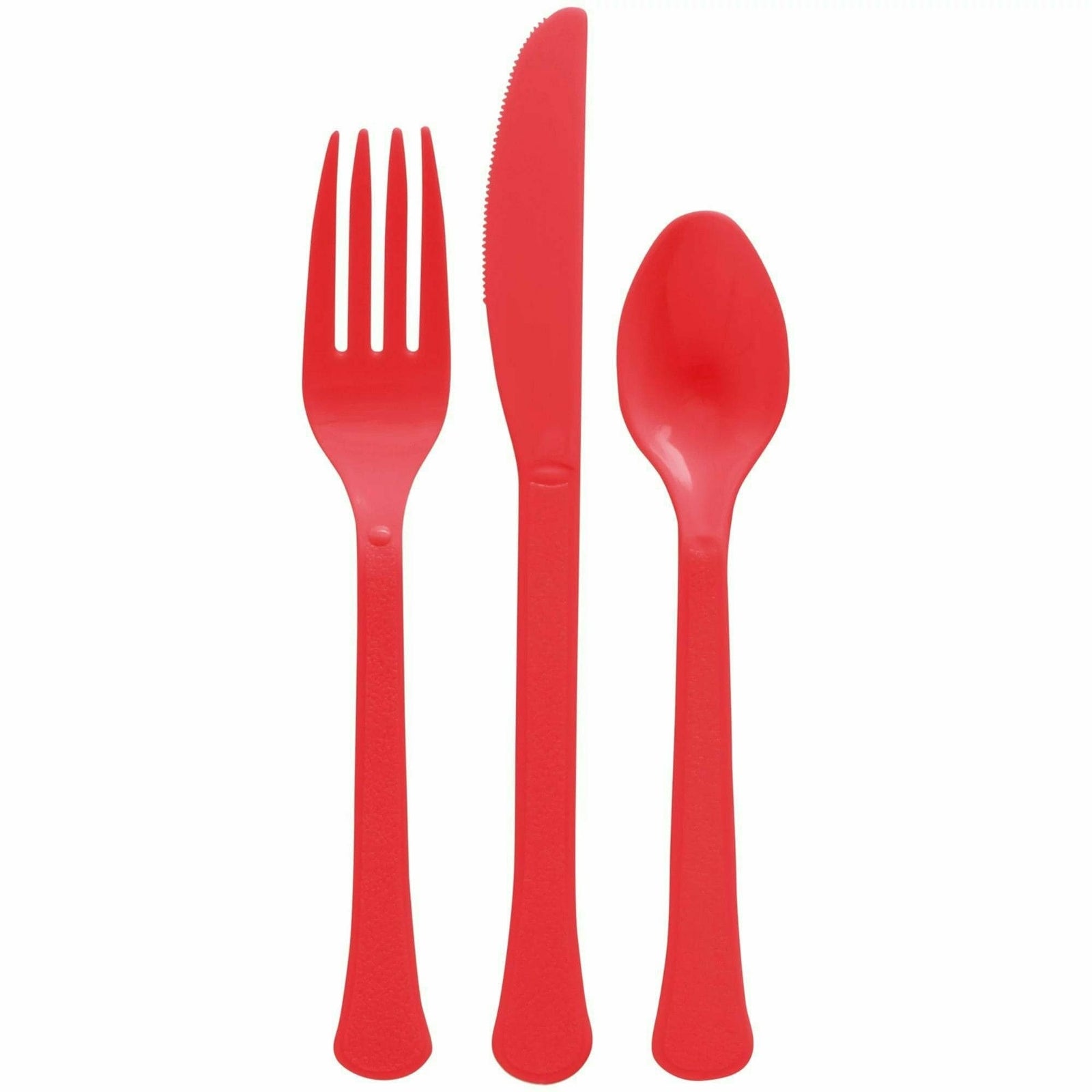 Amscan BASIC Apple Red - Boxed, Heavy Weight Cutlery Asst., 80 Ct.