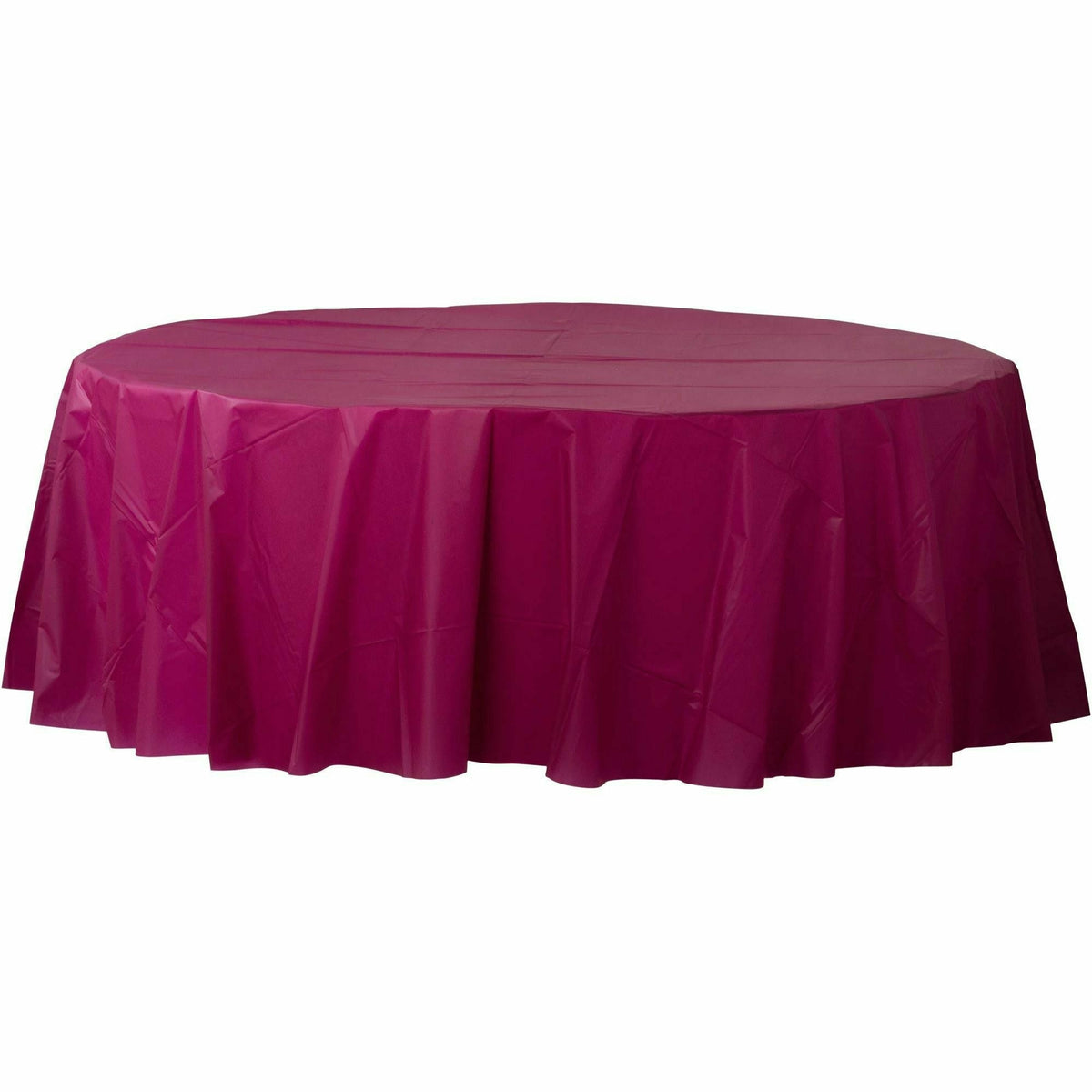 Amscan BASIC Berry - 84&quot; Round Plastic Table Cover