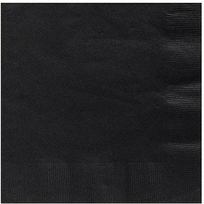 Amscan BASIC Big Party Pack Black Lunch Napkins 125ct