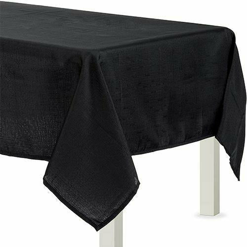 Amscan BASIC Black Fabric Tablecloth