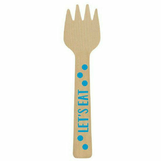 Amscan BASIC BLUE MINI WOODEN FORKS