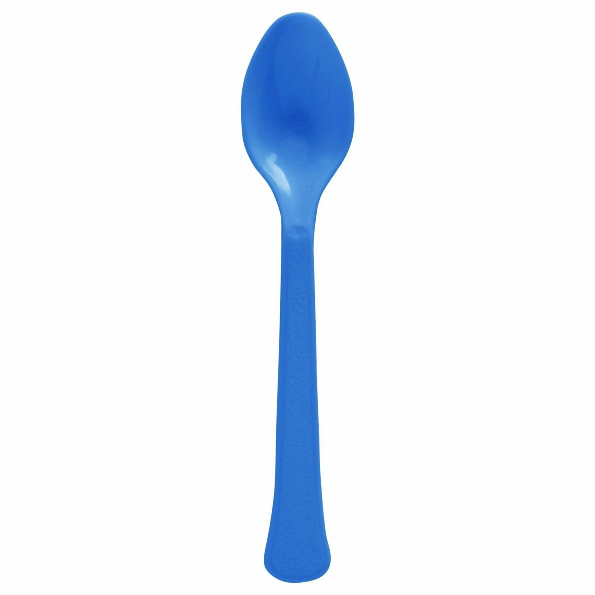 Amscan BASIC Bright Royal Blue - Boxed, Heavy Weight Spoons, 20 Ct.