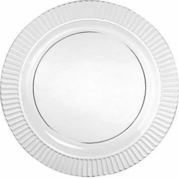 Amscan BASIC Clear Premium Plastic Round Plates, 10 1/4&quot;