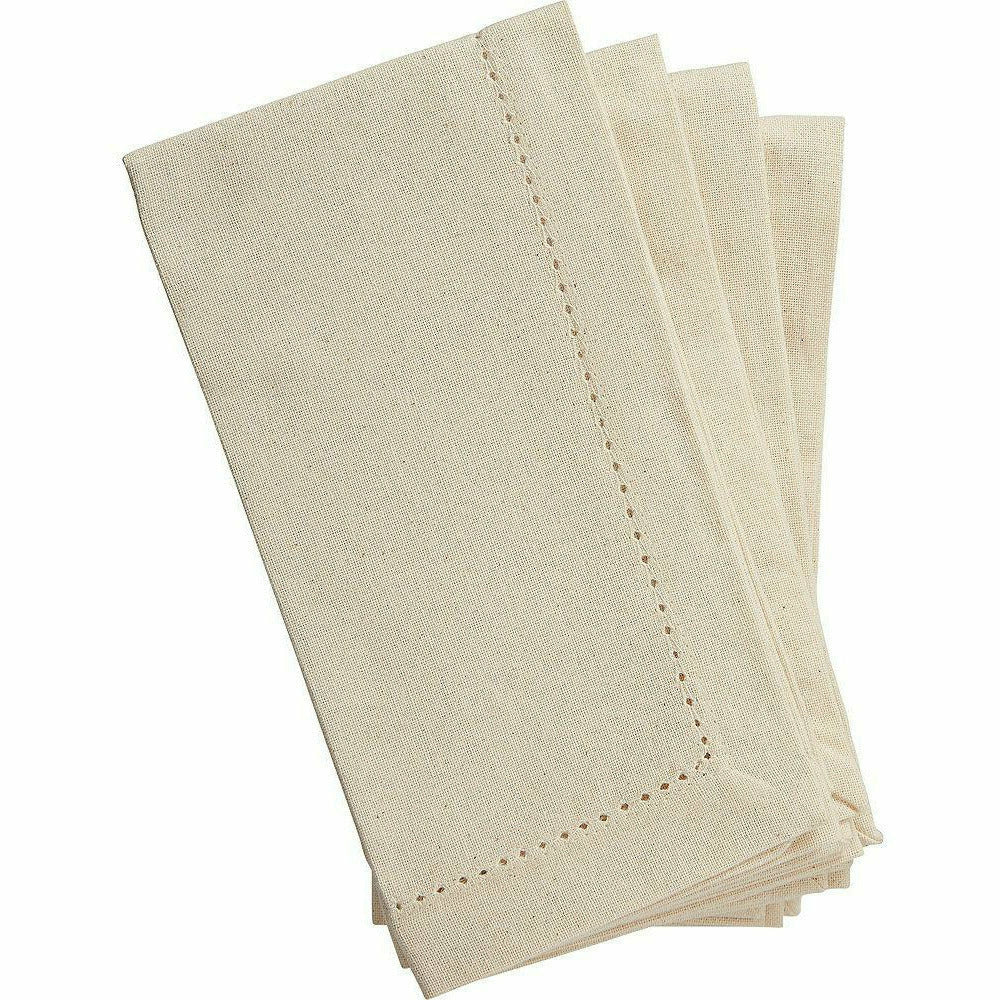 Amscan BASIC Cream Premium Fabric Napkins 4ct