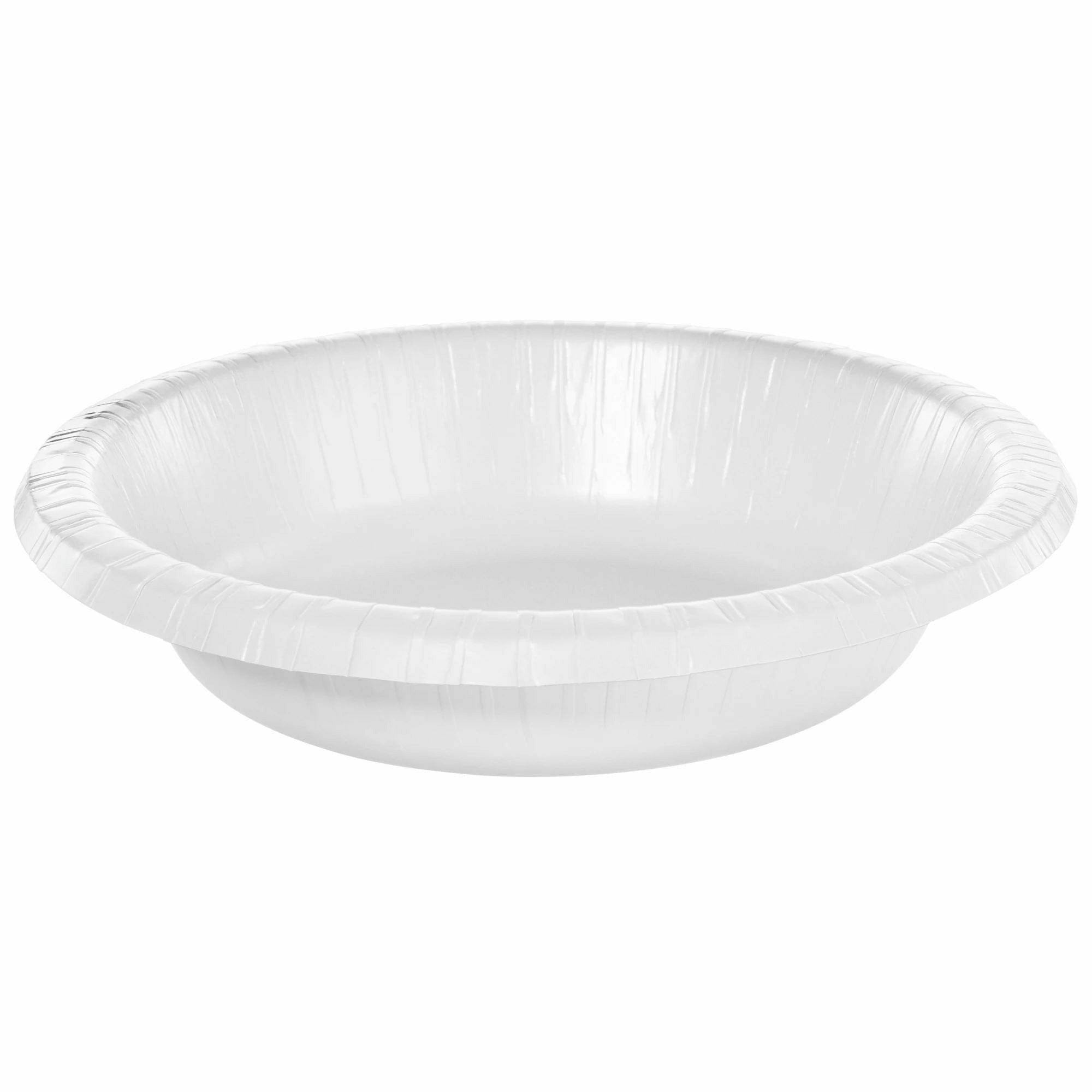 Amscan BASIC Frosty White - 20 oz. Paper Bowls, 20 Ct.