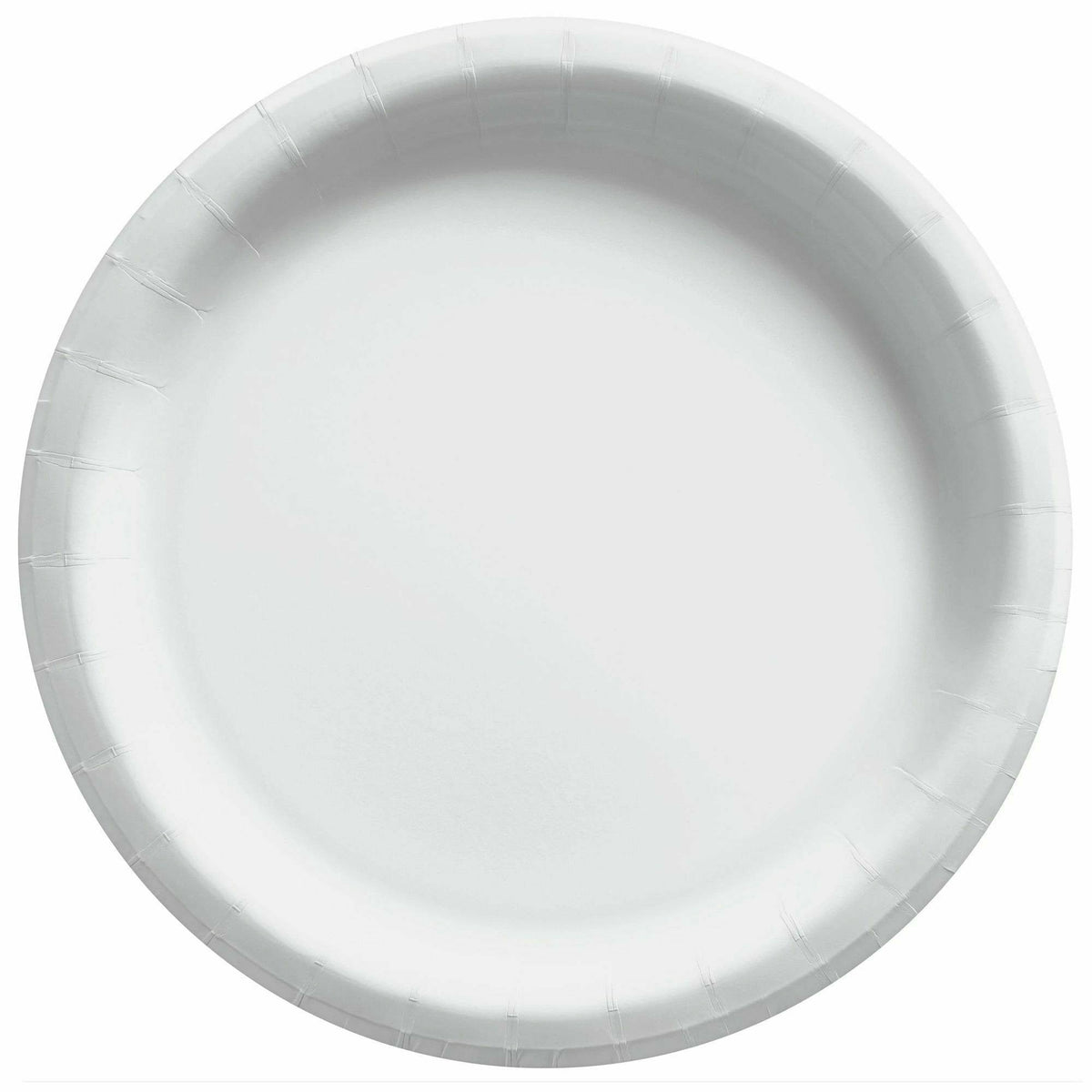 Amscan BASIC Frosty White - 8 1/2&quot; Round Paper Plates, 20 Ct.