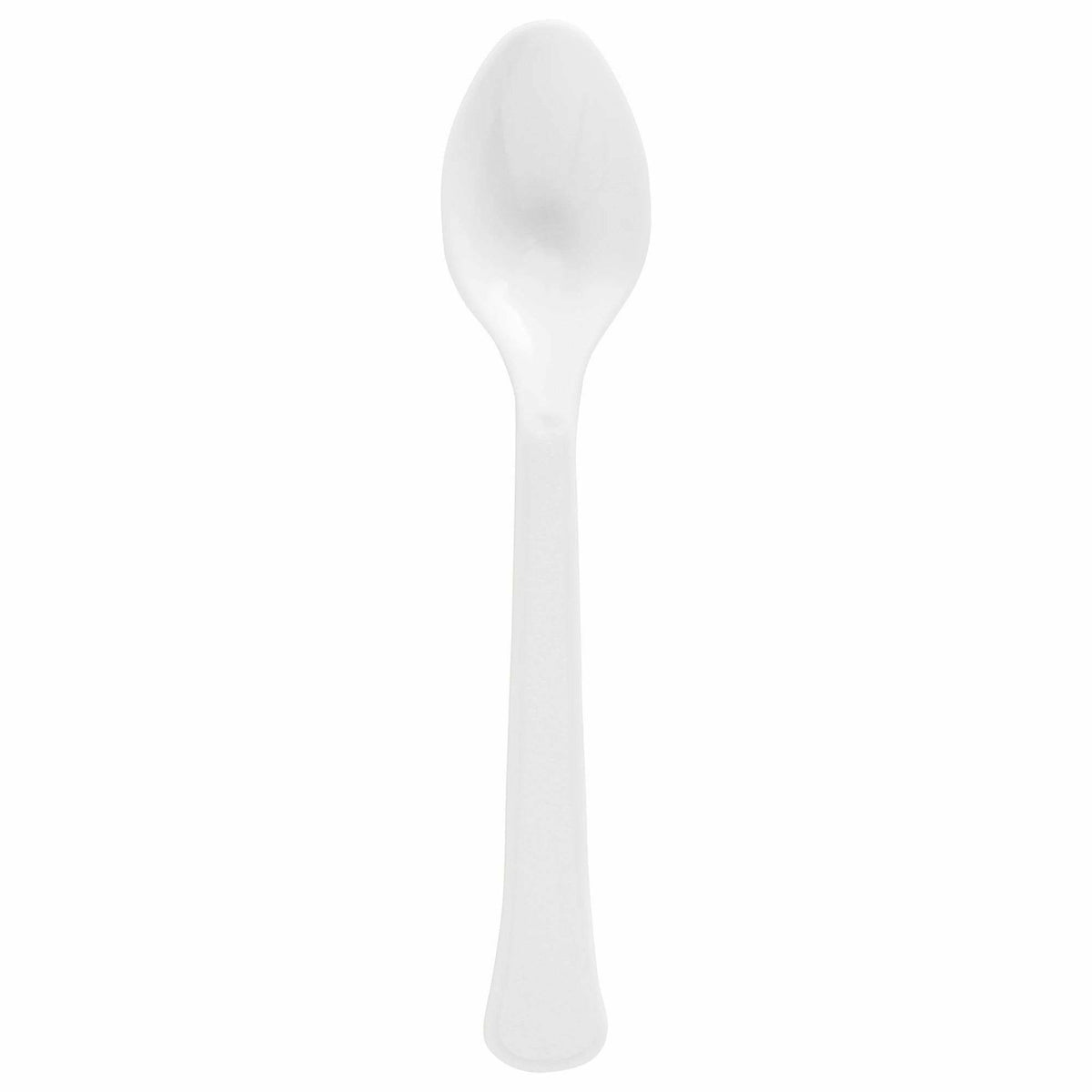 Amscan BASIC Frosty White - Boxed, Heavy Weight Spoons, 20 Ct.