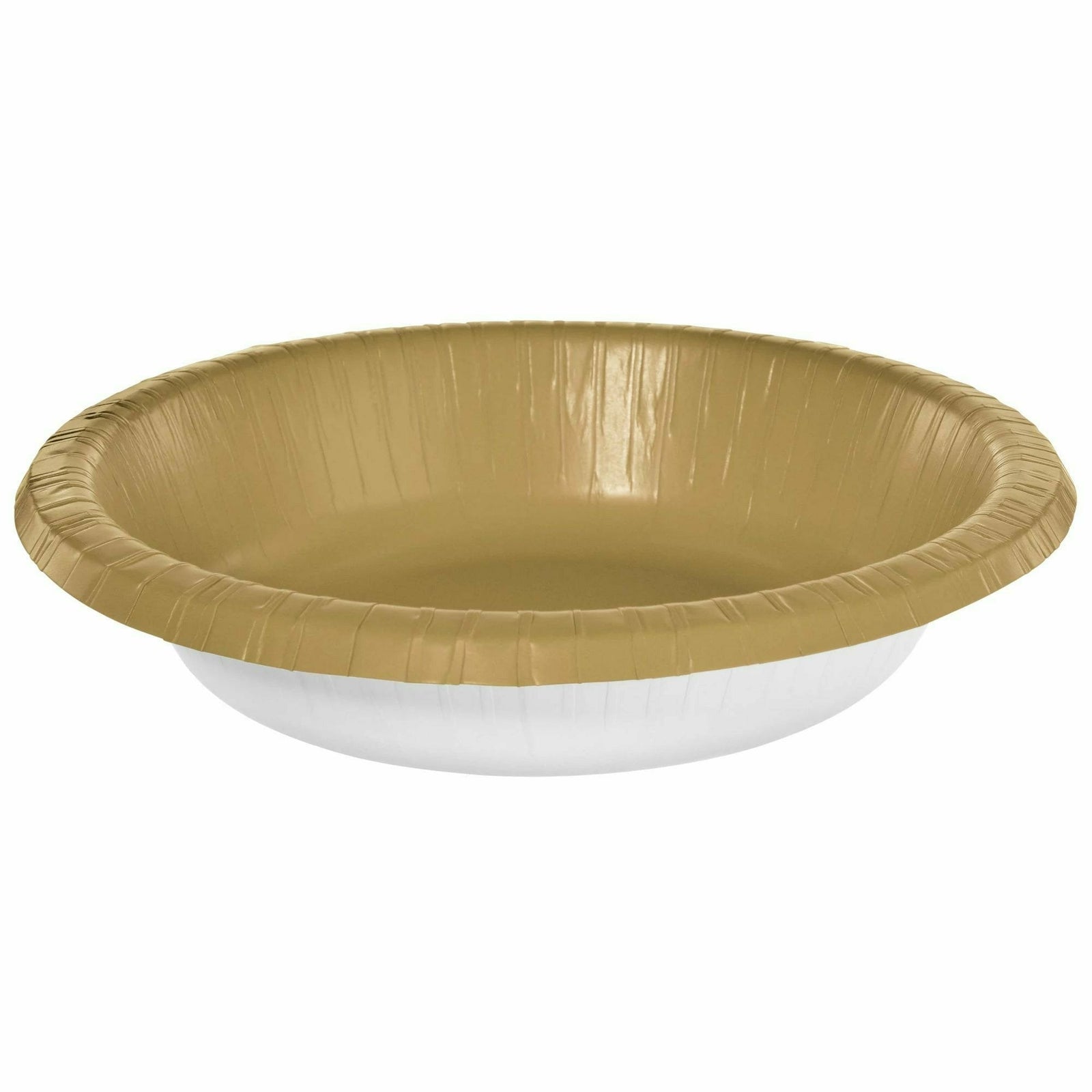 Amscan BASIC Gold - 20 oz. Paper Bowls, 20 Ct.