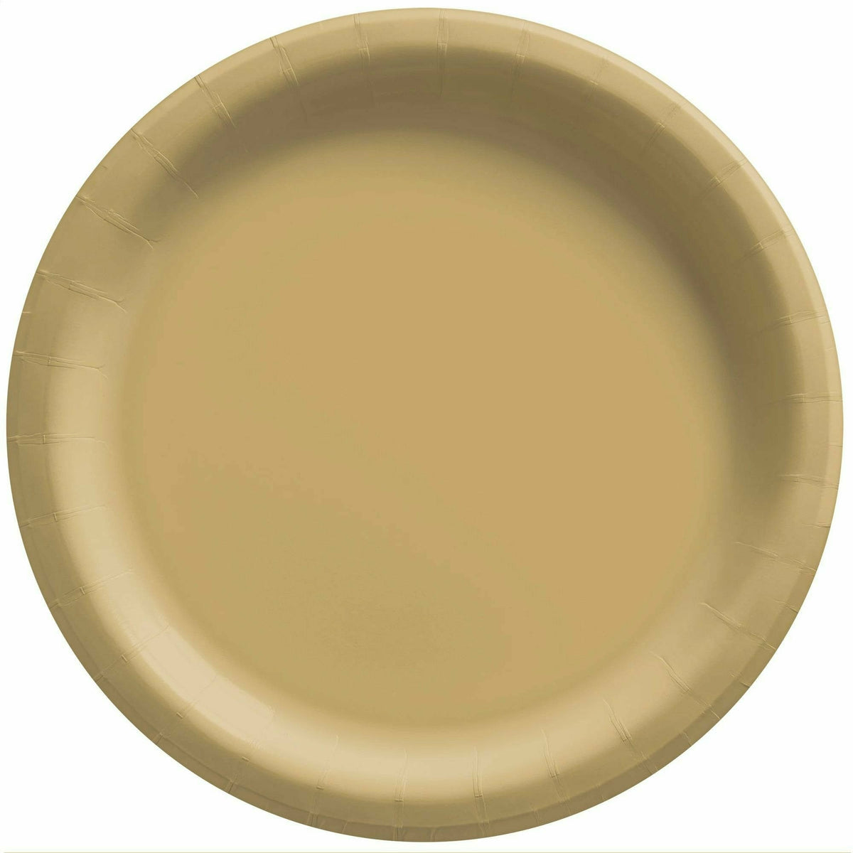 Amscan BASIC Gold - 8 1/2&quot; Round Paper Plates, 20 Ct.