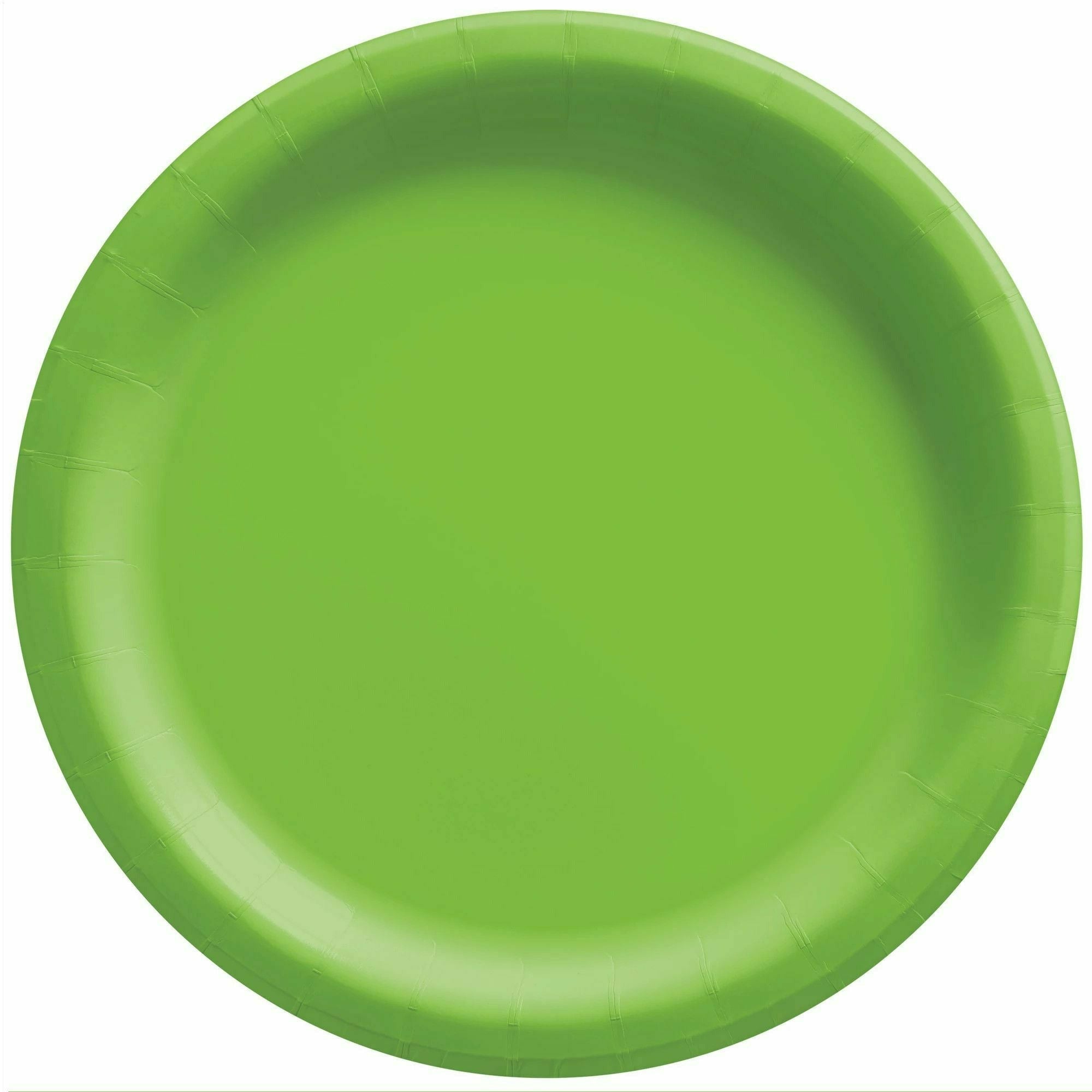 Amscan BASIC Kiwi - 8 1/2" Round Paper Plates, 20 Ct.