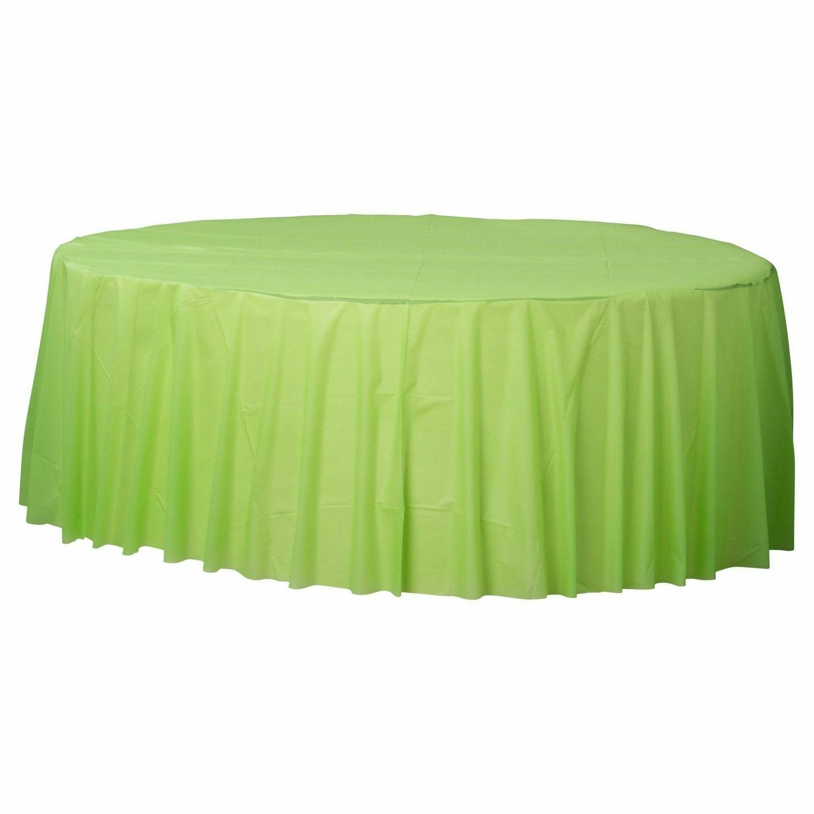 Amscan BASIC Kiwi - 84" Round Plastic Table Cover