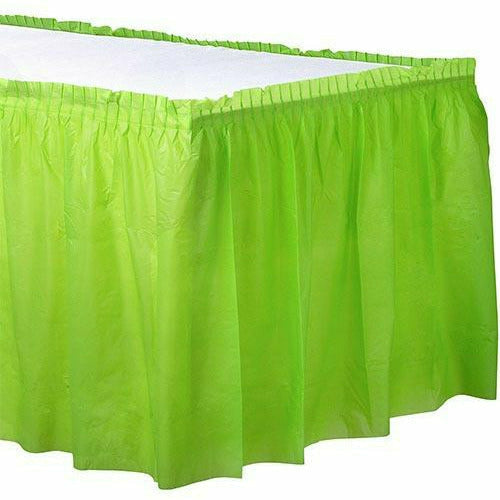 Amscan BASIC Kiwi Green Plastic Table Skirt