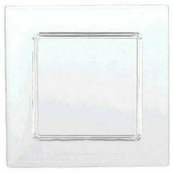 Amscan BASIC MINI SQUARE PLATES CLEAR 40 CT