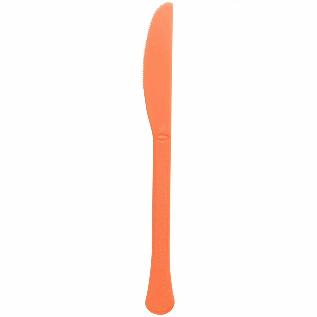 Amscan BASIC Orange Peel - Boxed, Heavy Weight Knives, 20 Ct.