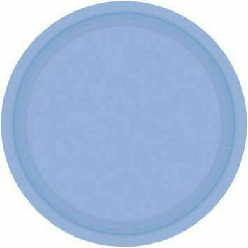 Amscan BASIC PASTEL BLUE 9&quot; PLATE HI CT